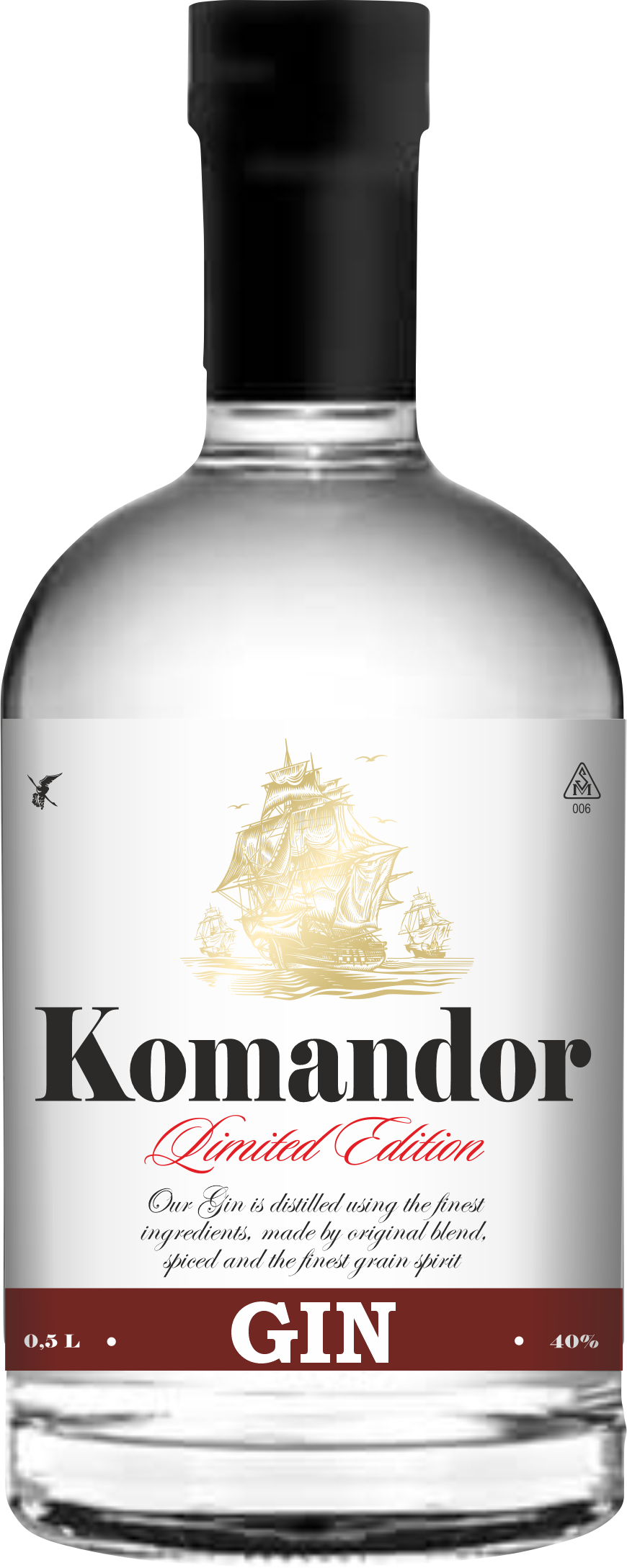 Komandor Gin bottle